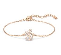Swarovski Swan Armband, Verschiedene Schliffe, Schwan, Weiß, Roségold-Legierungsschicht