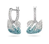 Swarovski, Swan Earrings, Blau, One Size