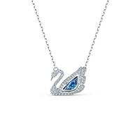 Swarovski Halskette 5533397 Dancing Swan – blau, rhodiniert