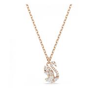 Swarovski Swan Kollektion, Gemischte Schliffe, Schwan, Weiß, Roségoldfarben beschichtet