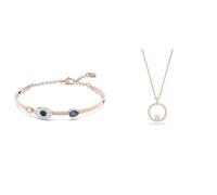 Swarovski Symbolic Armreif, Böser Blick, Blau, Metallmix & Creativity Anhänger, Rund, Weiss, Roségold-Legierungsschicht