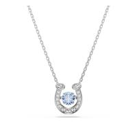 Swarovski Symbolica Anhänger, Rundschliff, Pavé, Hufeisen, Blau, Rhodiniert