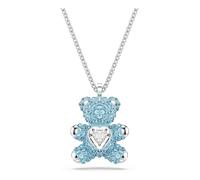 Swarovski Anhänger Teddy Bär Blau Rhodiniert OS