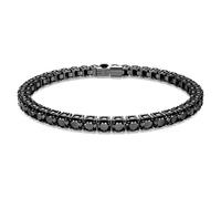 Swarovski Tennis Armband, Rund, Weiss, Rhodiniert