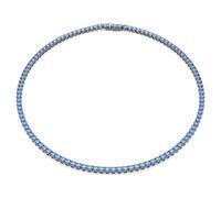 Matrix Tennis Halskette, Rundschliff, Blau, Rutheniert L