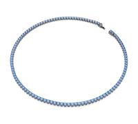 Matrix Tennis Halskette, Rundschliff, Blau, Rutheniert M