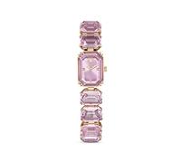 Swarovski Uhr, Achteckschliff-Armband, rosa, roségoldfarbenes Finish
