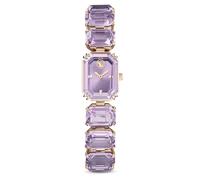 Swarovski Uhr, Achteckschliff-Armband, violett, champagnerfarbenes Finish, Violett