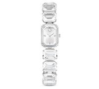 Swarovski Uhr Achteckschliff Armband weiß Edelstahl
