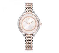 Crystalline aura Uhr, Schweizer Produktion, Metallarmband, Roséfarben, Metallmix OS