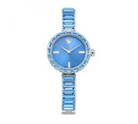 Matrix bangle Uhr, Schweizer Produktion, Kristallarmband, Blau, Edelstahl OS