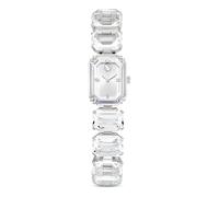 Swarovski Uhr, Weiße, Analoge Armbanduhr mit Armband im Oktagon-Schliff, Edelstahl-Finish und Edler Kristall-Lünette, Armbandlänge: 12.5-19 cm, Armbandbreite: 1.4 cm