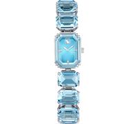 Quarzuhr SWAROVSKI "MILLENIA", blau (hellblau, silberfarben), Armbanduhren, Damen, Armbanduhr, Damenuhr, Swarovski-Kristalle, Swiss Made (95202340-0) hellblau, silberfarben
