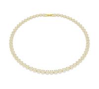 Swarovski Una Angelic Halskette, Rundschliff, Klein, Weiß, Goldlegierungsschicht