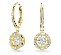 Swarovski Una Angelic Ohrhänger, Rundschliff, Weiß, 18 Karat Vergoldet