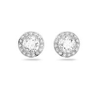 Swarovski Una Angelic Ohrstecker, Rundschliff, Weiß, Rhodiniert