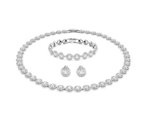 Swarovski Una Angelic Set, Rund, Weiss, Rhodiniert