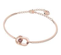 Swarovski Sparkling Dance Armband, rose Vergoldeter Damenarmreif mit Rotem Element und Strahlenden Swarovski Kristallen