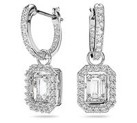 Swarovski Ohrhänger Stella – Stern rhodiniert mit Swarovski-Kristall, grau, Damen
