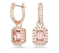 Swarovski Una Drop-Ohrhänger, Rosé Vergoldete Ohrringe mit Strahlenden Swarovski Kristallen