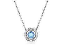 Swarovski Sparkling Dance Round Halskette, blau, rhodiniert, 5279425