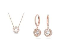 Swarovski Una Kollektion, Halskette & Ohrringe, rosévergoldet