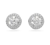 Swarovski Una Ohrstecker, Rhodinierte Ohrringe mit Strahlenden Swarovski Kristallen