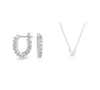 Swarovski Vittore Kreolen, Weiss, Rhodiniert