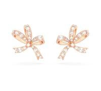 Paar Ohrstecker SWAROVSKI "Volta, Schleife, 5647572" Ohrringe Gr. Metall, goldfarben (gelbgoldfarben, kristallweiß, kristallweiß) Damen Ohrstecker mit Swarovski Kristall (45018347-0)