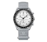 Swatch Armbanduhr Moonswatch Omega x 1965 aus Biokeramik, grau