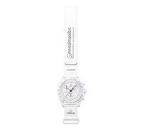 Swatch Armbanduhr Moonswatch Omega x Mission to the Moonphase Snoopy, Weiß, Armband