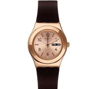 Swatch Damen Armbanduhr Analog Quarz Silikon YLG701