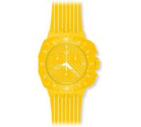 Swatch Damen-Armbanduhr Chrono Plastik 2 Yellow Run SUIJ400