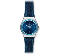 Swatch Damen Armbanduhr Denim Girl Analog Quarz Leder YSS278