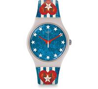 Swatch Damen Armbanduhr Digital Quarz Silikon SUOT101
