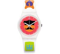 Swatch Damen Digital Quarz Uhr mit Silikon Armband GW179