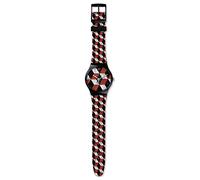 Swatch Herren Analog Quarz Uhr mit Silikon Armband SUOB142