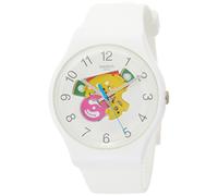 Swatch Herren Analog Quarz Uhr mit Silikon Armband SUOW148