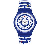 Swatch Herren Analog Quarz Uhr mit Silikon Armband SUOZ279