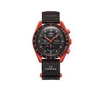 Swatch Moonswatch Omega X Mission to Earth Lava Armbanduhr aus Biokeramik, rot