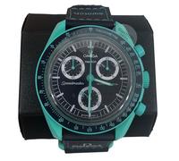 Swatch Moonswatch Omega X Mission to Earth Polar Lights Armbanduhr aus Biokeramik