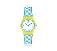 Swatch Picmika Damen-Armbanduhr LJ112, Quarz, weißes Zifferblatt