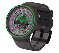 Swatch SO27B113 Armband-Uhr Pink Taste Analog Quarz Silikon-Armband