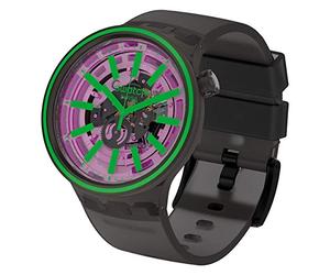 Swatch SO27B113 Armband-Uhr Pink Taste Analog Quarz Silikon-Armband