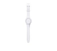 Swatch Unisex-Armbanduhr Chrono Plastic Basic White Chronograph Silikon SUSW400