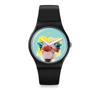 Swatch Unisex ErwachseneArmbanduhr Analog Quarz Silikon SUOB159