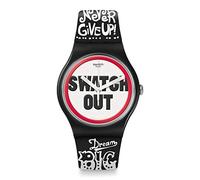 Swatch Unisex ErwachseneArmbanduhr Analog Quarz Silikon SUOB160