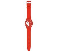 Swatch Valentinstag Quarz rotes Zifferblatt Unisex Armbanduhr SO29Z112, SO29Z112