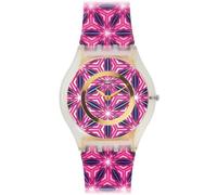 Swatch Vetrata SFW108 Damenuhr Rosa geometrische Motive