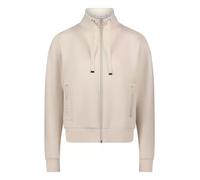 Sweatjacke BETTY BARCLAY "Damen mit Rippenstruktur", Damen, Gr. 38, beige, Sweatware, Obermaterial: 54% Viskose, 40% Polyester, 6% Elasthan, figurumspielend normal, Sweatjacken Sweatjacke (99241728-38